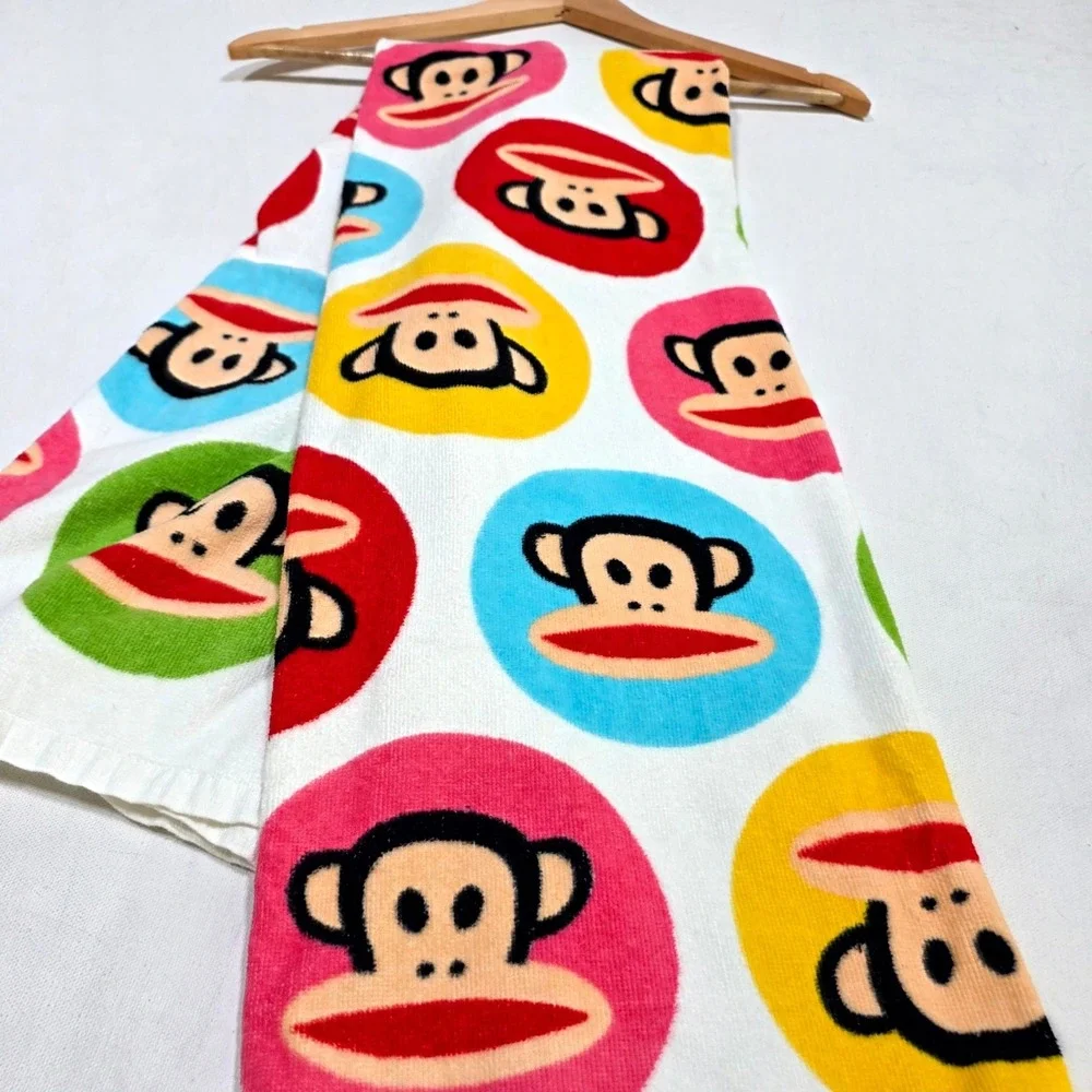 Paul Frank Beach Towel 50 x 26 Multicolor Julius Monkey All Over Print Y2K Retro
